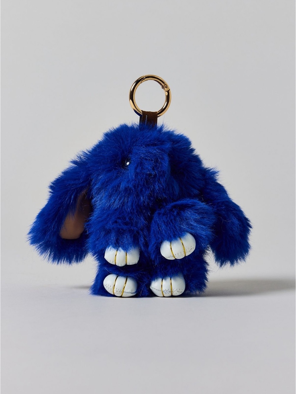 Urban Outfitters Royal Blue Faux Fur Bunny Keychain
